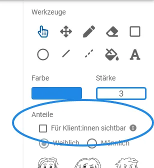 The selected setting can be changed again during the coaching session.