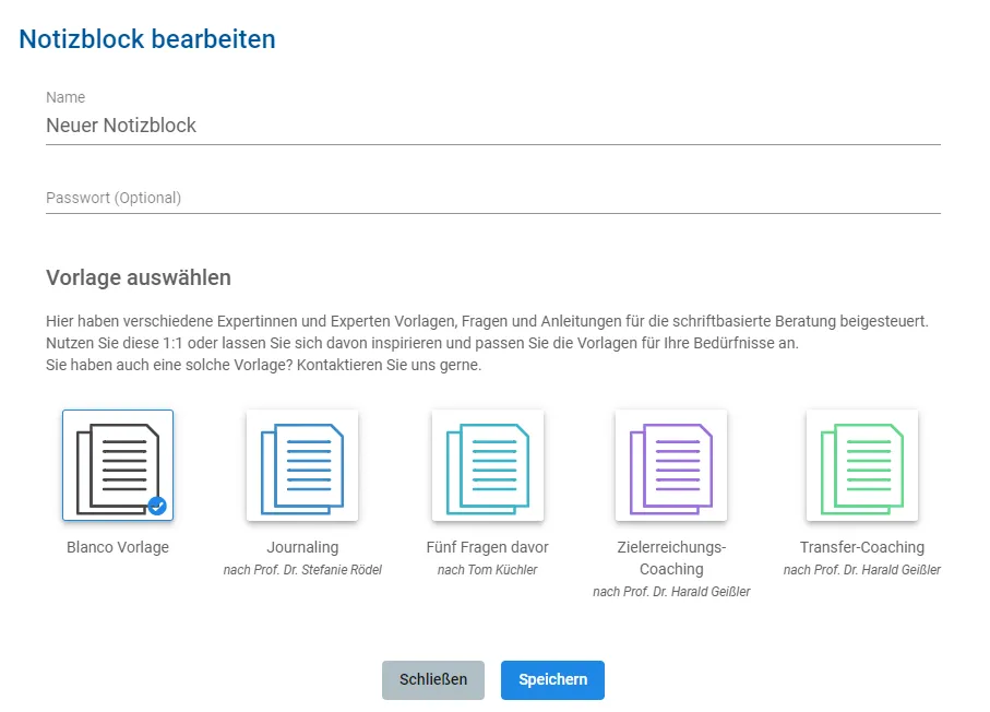 Available now: four new templates for the notepad
